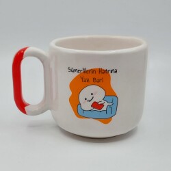 SÜMERLİLERİN HATRINA YAZ - ARYA ÇAY FİNCANI - KIRMIZI SAP - 