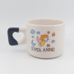 SÜPER ANNE - KALP KUPA - SİYAH SAP - 