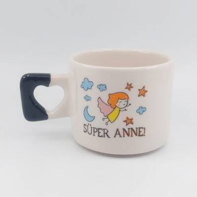 SÜPER ANNE - KALP KUPA - SİYAH SAP - 1