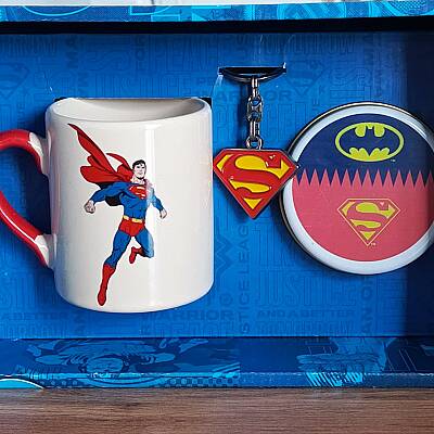 SUPERMAN LOGO-LİSANSLI MUM KUPA ANAHTARLIK SET - TEKLİ - 1