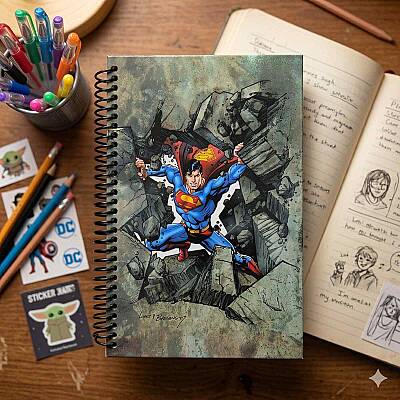 SUPERMAN PELERİN-SPİRALLİ DEFTER - TEKLİ - 1