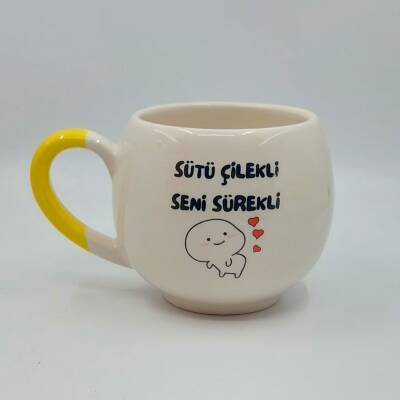 SÜTÜ ÇİLEKLİ SENİ SÜREKLİ - BALON KUPA - SARI SAP - 1