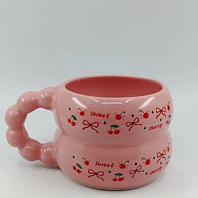 SWEET CHERRY-HARMONİ KUPA - PEMBE SAP PEMBE GÖVDE - 1