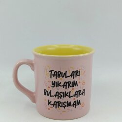 TABULARI YIKARIM-İDA KUPA - PEMBE SAP PEMBE GÖVDE SARII İÇ - 