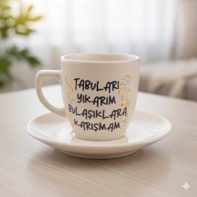 TABULARI YIKARIM-KLASİK TÜRK KAHVESİ FİNCANI - TRANSPARAN GÖVDE - 1