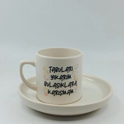 TABULARI YIKARIM-VENÜS TÜRK KAHVESİ FİNCANI - TRANSPARAN GÖVDE - 