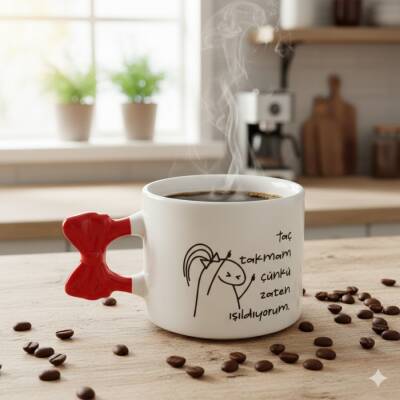 TAÇ TAKMAM ÇÜNKÜ-KURDELE KUPA - KIRMIZI SAP - 1