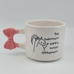 TAÇ TAKMAM ÇÜNKÜ-KURDELE KUPA - PEMBE SAP - 