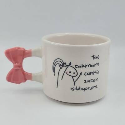 TAÇ TAKMAM ÇÜNKÜ-KURDELE KUPA - PEMBE SAP - 1