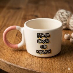 TAMAM EN ÇOK SEN HAKLISIN-DÜĞÜM KUPA - PEMBE SAP - 