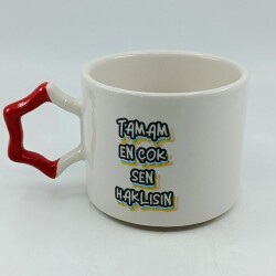 TAMAM EN ÇOK SEN HAKLISIN-YILDIZ KUPA - KIRMIZI SAP - 