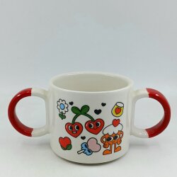 TATLI BULUT & KALPLİ KİRAZ-ÇOCUK KUPA - KIRMIZI SAP - 