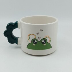 TATLI KURBAĞA-PAPATYA KUPA - YEŞİL SAP - 