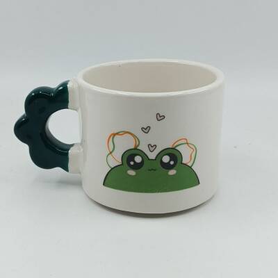 TATLI KURBAĞA-PAPATYA KUPA - YEŞİL SAP - 1