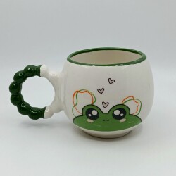 TATLI KURBAĞA-PUF KUPA - YEŞİL SAP YEŞİL TURNET - 