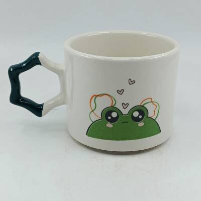 TATLI KURBAĞA-YILDIZ KUPA - YEŞİL SAP - 1