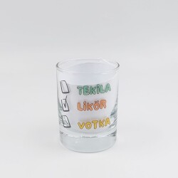 TEKİLA LİKÖR VOTKA-SHOT BARDAĞI - ŞEFFAF - 