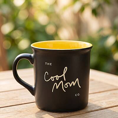 THE COOL MOM CO.-İDA KUPA - SİYAH SAP SİYAH GÖVDE SARI İÇ - 1