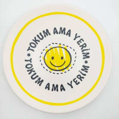 TOKUM AMA YERİM GÜLEN YÜZ-SATÜRN SUNUM TABAĞI - TRANSPARAN GÖVDE - 1