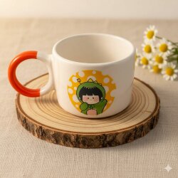 TURUNCU BENEKLİ KIZ ÇOCUĞU-DÜĞÜM KUPA - TURUNCU SAP - 