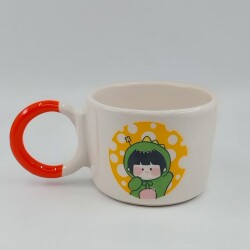 TURUNCU BENEKLİ KIZ ÇOCUĞU-DÜĞÜM KUPA - TURUNCU SAP - 