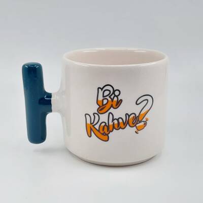TURUNCU Bİ KAHVE?-T KUPA - YEŞİL SAP - 1