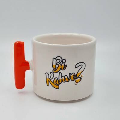 TURUNCU Bİ KAHVE?-T KUPA - TURUNCU SAP - 1