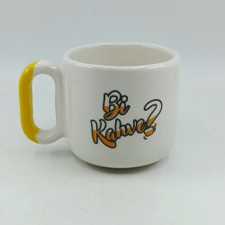 TURUNCU Bİ KAHVE?-ARYA ÇAY FİNCANI - SARI SAP - 