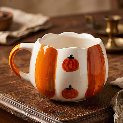 TURUNCU KABAKLAR - 3D-ÇİÇEK KUPA - 3D - 1