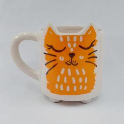 TURUNCU KEDİ-KEDİ KUPA - TRANSPARAN SAP - 