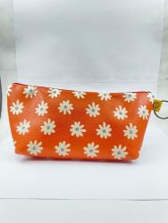 TURUNCU PAPATYA-MAKYAJ ÇANTASI - TEKLİ - 