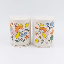 UÇAN MELEK-SİLİNDİR SERAMİK TUZLUK & BİBERLİK - SİLİNDİR SERAMİK TUZLUK & BİBERLİK - 