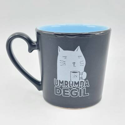 UMRUMDA DEĞİL-İDA KUPA - SİYAH SAP SİYAH GÖVDE MAVİ İÇ - 1