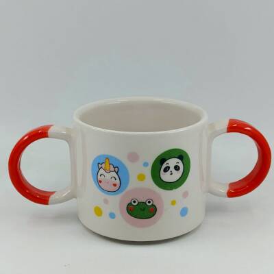 UNICORN PANDA KURBAĞA-ÇOCUK KUPA - TURUNCU SAP - 1