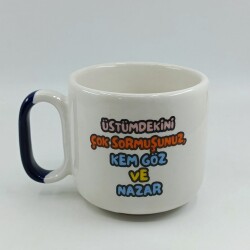 ÜSTÜMDEKİNİ ÇOK SORMUŞSUNUZ-ARYA ÇAY FİNCANI - KOBALT SAP - 