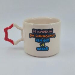 ÜSTÜMDEKİNİ ÇOK SORMUŞSUNUZ-YILDIZ KUPA - KIRMIZI SAP - 