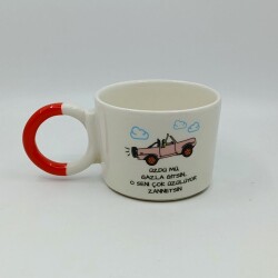 ÜZDÜ MÜ GAZLA GİTSİN - DÜĞÜM KUPA - KIRMIZI SAP - 