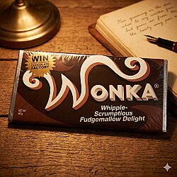 WİLLY WONKA ÇİKOLATA-LİSANSLI DİKİŞLİ DEFTER - TEKLİ - 