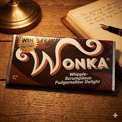 WİLLY WONKA ÇİKOLATA-LİSANSLI DİKİŞLİ DEFTER - TEKLİ - 1