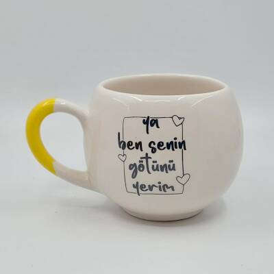 YA BEN SENİN GÖTÜNÜ YERİM-BALON KUPA - SARI SAP - 1