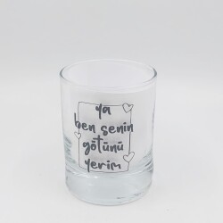 YA BEN SENİN GÖTÜNÜ YERİM-SHOT BARDAĞI - ŞEFFAF - 