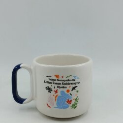 YALNIZ DEMEYELİM DE-ARYA ÇAY FİNCANI - KOBALT SAP - 