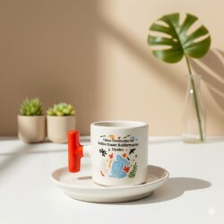 YALNIZ DEMEYELİM DE-T TÜRK KAHVESİ FİNCANI - TURUNCU SAP - 