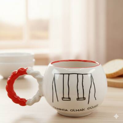 YANINDA OLMAK GÜZEL-BALONCUK KUPA - TURUNCU SAP - 1