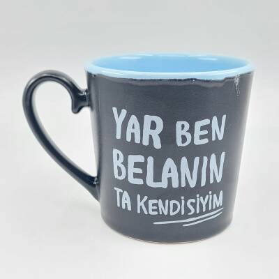YAR BEN BELANIN TA KENDİSİ-İDA KUPA - SİYAH SAP SİYAH GÖVDE MAVİ İÇ - 1