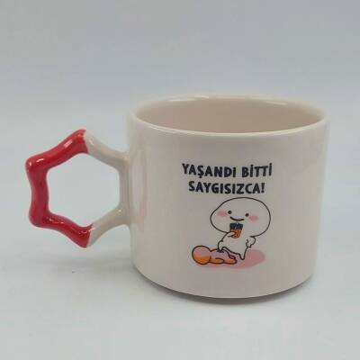 YAŞANDI BİTTİ SAYGISIZCA-YILDIZ KUPA - KIRMIZI SAP - 1