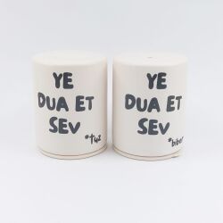 YE DUA ET SEV-SİLİNDİR SERAMİK TUZLUK & BİBERLİK - SİLİNDİR SERAMİK TUZLUK & BİBERLİK - 