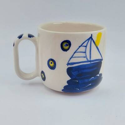 YELKENLİ - 3D-ARYA ÇAY FİNCANI - 3D - 1