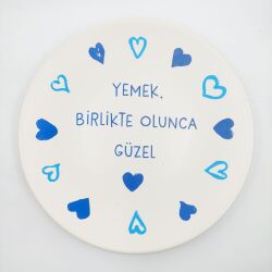 YEMEK BİRLİKTE OLUNCA GÜZEL-SATÜRN SUNUM TABAĞI - TRANSPARAN GÖVDE - 