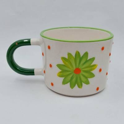 YEŞİL FIRÇA DARBELİ ÇİÇEK - 3D-ÖZEL FORM - 3D - 1